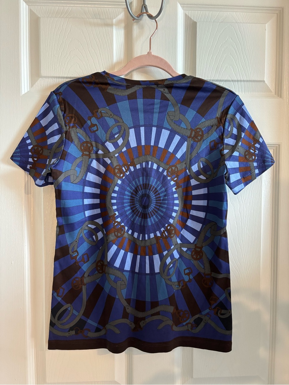 RANI ARABELLA PRINTED T-SHIRT: FIRENZE NAVY Size Medium - Picture 3 of 5